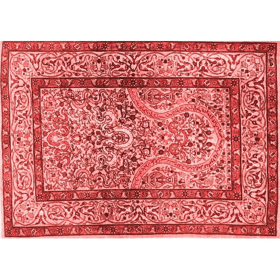 Ahgly Company Indoor Rectangle Animal Red Traditional Area Rugs, 2' x 3'