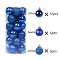 thumbnail image 3 of Bolas de Navidad, 24 piezas, 3/4/6/8 cm, adornos colgantes para árbol de Navidad, bolas de plástico para colgar, decoración para fiestas en el hogar, suministros para Navidad y Año Nuevo, 3 of 5