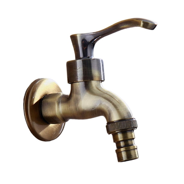 Grifo sólido para lavadora con grifo de agua de una sola cruz para lavadora Bronce
