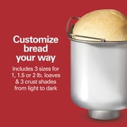 Hamilton Beach 2 lb Bread Maker Machine with 12 Settings Plus Gluten Free, White