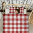 thumbnail image 3 of Red and White Checkered Duvet Cover and Pillowcase Set for Single Bedding, Bedroom Accessories for Kids Teens, 3 of 5