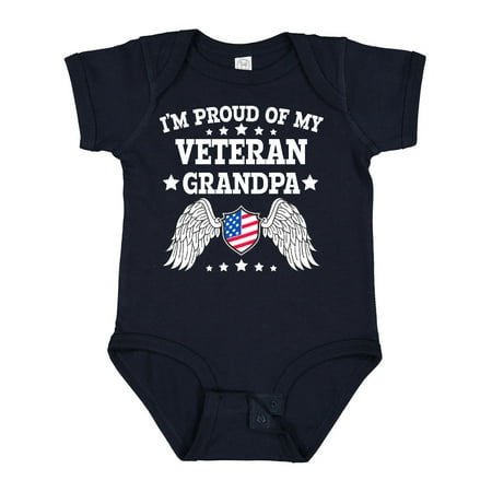 

Inktastic I m Proud of My Veteran Grandpa Gift Baby Boy or Baby Girl Bodysuit