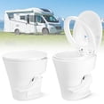 thumbnail image 3 of Kohree Portable RV Toilet with Pedal Flush, 18" Residential Height, Taller& longer Seats, Gravity Flush Camp Toilet with Quiet-Close with Sprayer for RV, Trailer,Motorhome, Trip, 3 of 10