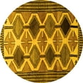 thumbnail image 1 of Ahgly Company Indoor Round Persian Yellow Traditional Area Rugs, 4' Round, 1 of 4