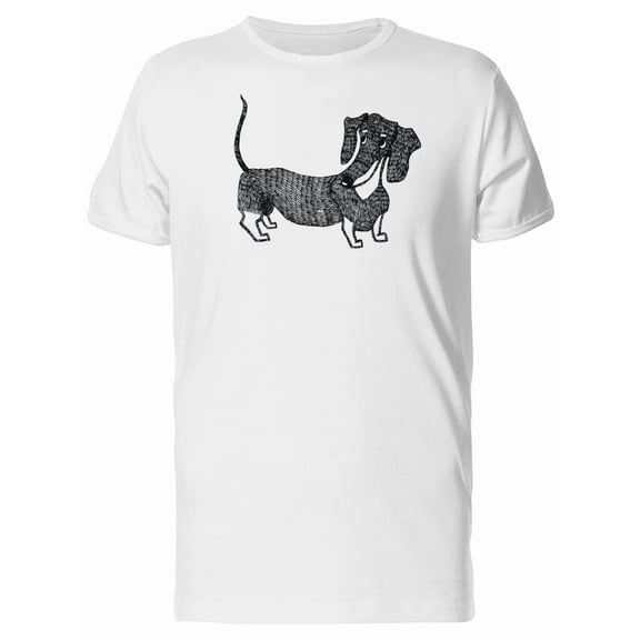 Dachshund Dog Sketch Tee Men's -Image by Shutterstock