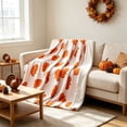 thumbnail image 6 of Donemore Pumpkin Plush Throw Blanket Soft Cozy Fall, Warm Sherpa Fleece Sofa Bed Cover for Autumn, Holiday Themed Blanket for Couch Living Room, Lightweight Microfiber, 6 of 6
