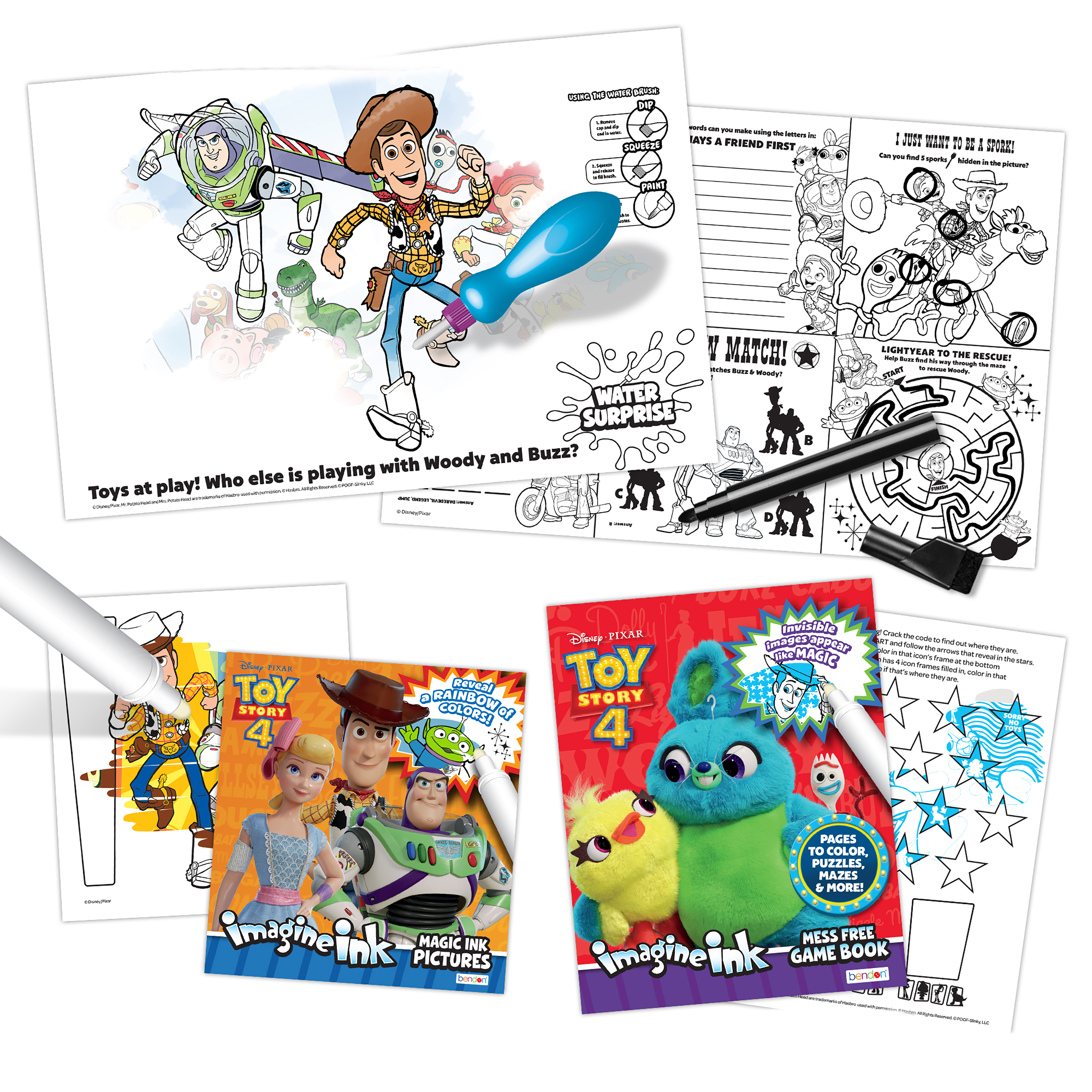 Bendon Disney Pixar Toy Story 4 Imagine Ink 4in1 Coloring Activity