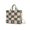 thumbnail image 7 of FORMRS Womens Corduroy Tote Bag Crossbody Shoulder Handbag with Pocket, Pink Abstract, 7 of 7