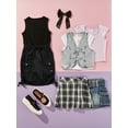 thumbnail image 6 of Justice Girls Denim Cargo Skirt with Belt, Sizes 6-18, Slim & Plus, 6 of 8