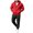 Red(Mens Hooded Sets), variant on VEXRO Mens Hoodies 2 Piece Outfits Fleece Workout Casual Sweatpant and Drawstring Sweatshirts Fall Winter Hooded Sets