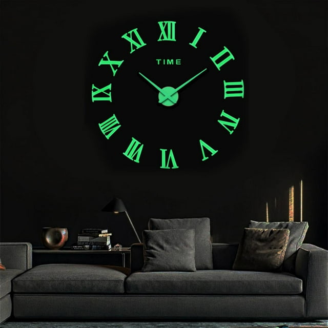 Reloj de pared silencioso Perfecl luminoso acrílico 80 cm-120 cm