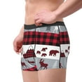 thumbnail image 2 of Pofeuu Buffalo Plaid Forest Print Men’s Boxer Briefs, Moisture-Wicking Underwear, Regular,Trunk-Large, 2 of 5