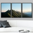thumbnail image 2 of wall26 - 3 Piece Framed Canvas Wall Art - Landscape with Mountains Under Blue Sky - Modern Home Art Stretched and Framed Canvas Ready to Hang - 24"x36"x3 Black, 2 of 5