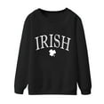 thumbnail image 4 of Winter Savings Clearacne Crewneck Sweatshirts Women IRISH Women's Fashionable Round Neck Casual Floral Print Long Sleeve T Shirt, 4 of 4