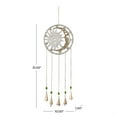 thumbnail image 3 of DecMode 31" Silver Metal Handmade Sun and Moon Windchime with Glass Beads and Bells, 3 of 9