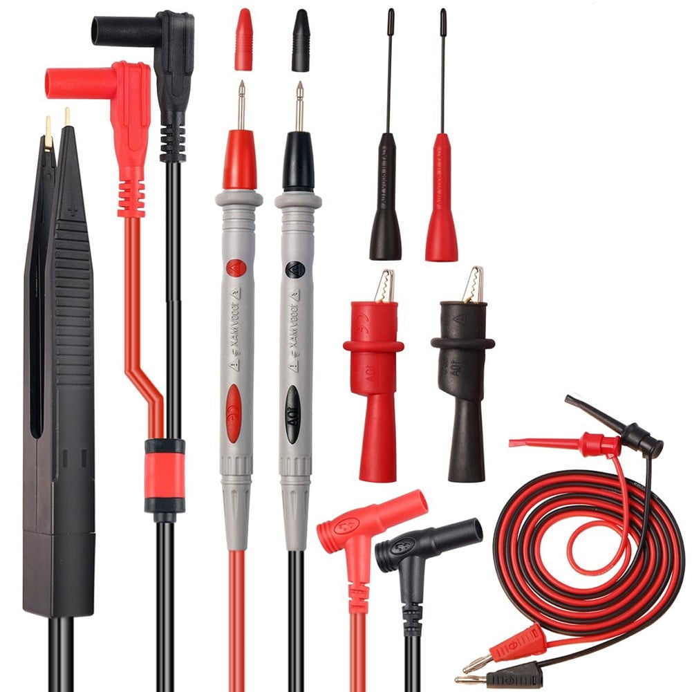 Kit De Test Leads 4-en-1 – Prise Banane, Sonde à Aiguille, Clips Alligator, 10A, Uxcell