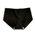 thumbnail image 3 of Swuxness Women's Mid Waist Seamless Briefs, Women Panties, Women's Solid Color Comfortable Soft No Show Thin Mid Briefs Panties for Everyday Wear Black, L, 3 of 4