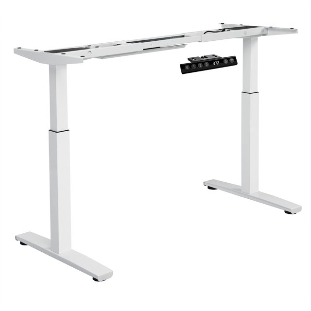 Costway Electric Stand Up Desk Frame Dual Motor Height Adjustable Stand White