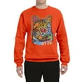 thumbnail image 3 of Dean Russo If Cats Could Talk Cat Lover Unisex Crewneck Graphic Sweatshirt, Orange, XX-Large, 3 of 6