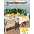 thumbnail image 6 of 52x70 Inch Outdoor Tablecloth with Umbrella Hole Zipper Rectangle Sunflowers Rectangular Tablecloths Outside Waterproof Floral Spring Flowers Vintage Botanical Patio Table Cover for Picnic Party, 6 of 8