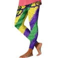 thumbnail image 3 of lcziwo Mardi Gras Leggings for Women 2025 Carnival Outfits Gym Casual High Waist Yoga Pants Trendy Funny Mask Graphic Stretchy Tights Multicolor XL, Clothes Clearance, 3 of 4