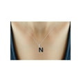 thumbnail image 3 of JewelersClub Black Diamond Accent Sterling Silver A TO Z Initial Pendant, 18", 3 of 4