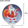 thumbnail image 4 of Dreamtimes 60" Christmas Santa Round Tablecloth, Waterproof Stain and Wrinkle Resistant Washable Decorative Table Covers for Kitchen Dining Tabletop Party Outdoor Picnic, 4 of 7