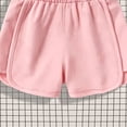 thumbnail image 4 of Miluxas Girls' Elastic Waist Dolphin Shorts, Casual Loose Fit Running Shorts, Soft Breathable Athletic Sweat Shorts for Kids Pink 7 Years, 4 of 6