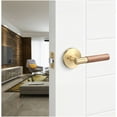 thumbnail image 4 of Sure-Loc AP102-RD SB GRIP-WN Aspra Round Privacy Door Lever Set - Satin Brass / Walnut, 4 of 6