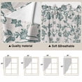thumbnail image 5 of Swag Valance Curtains for Windows, Farmhouse Light Filtering Kitchen Curtains with Rod Pocket, Teal Blue Green Vintage Flower Leaf Plant Window Treatment Valances for Living Room, 36x63 - 2 PCS, 5 of 9