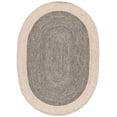 thumbnail image 2 of SAFAVIEH Braided Lars Geometric Reversible Area Rug, Beige/Black, 10' x 14' Oval, 2 of 10