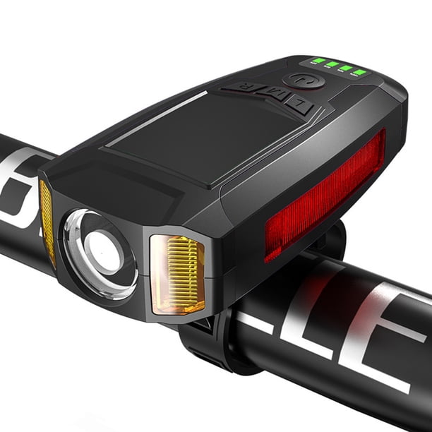 Luces LED para bicicleta, faro delantero para ciclismo con bocina de 130dB, altavoz USB yeacher Luz de bicicleta