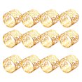 thumbnail image 3 of Matsuzay 12 Uds. Anillos para servilletas, hebillas para servilletas de hierro huecas, hebillas para decoración de toallas, boda, fiesta, cena, anillos Mostrada Matsuzay HA003020-00, 3 of 6