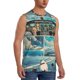 thumbnail image 2 of Fotbe Comic Airplane Cockpit Illustration Men's Camiseta sin Mangas Estampada para Hombres, Playera Casual para Gimnasio, Entrenamiento, Playa-3X-Large, 2 of 7