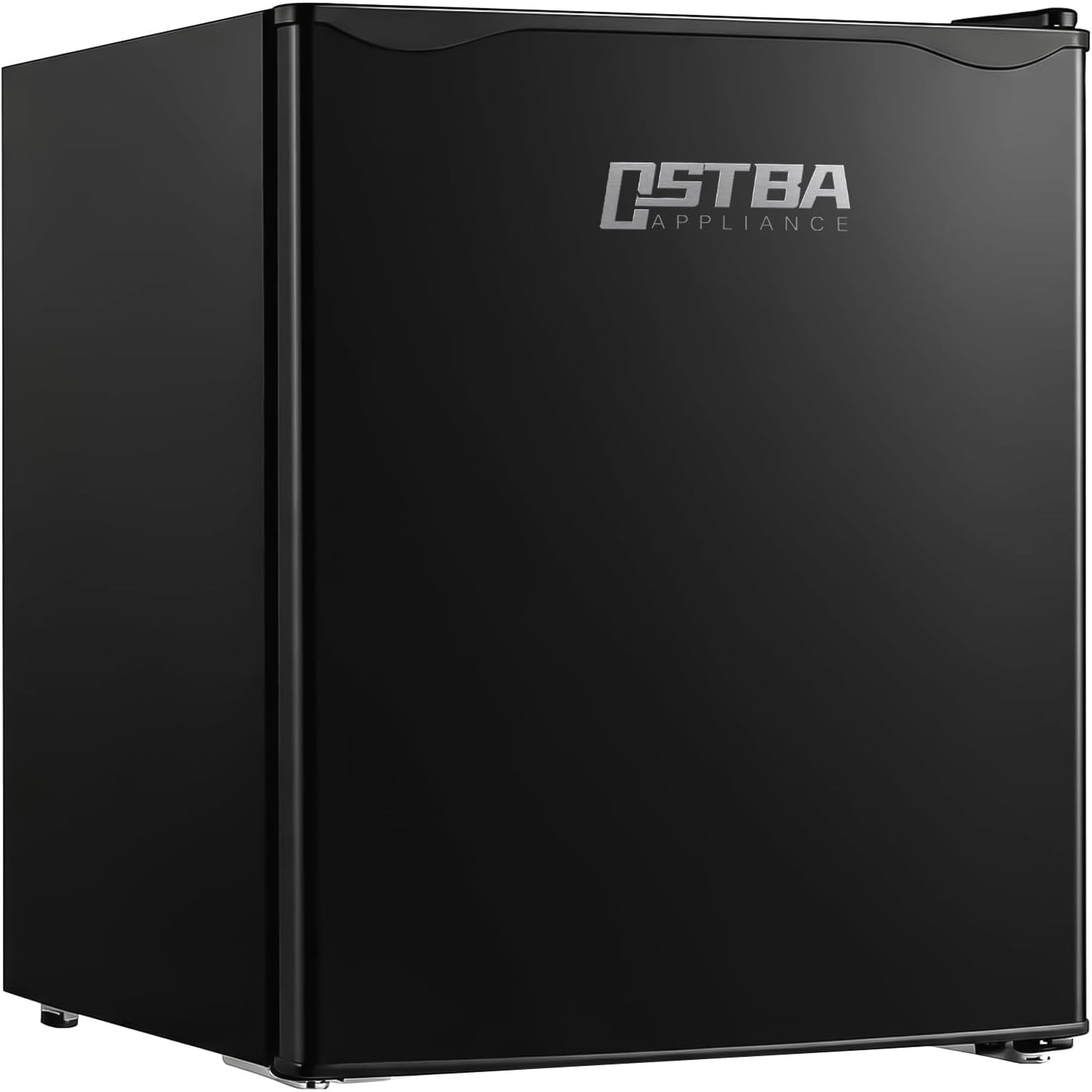 OSTBA Mini Fridge with Freezer - 1.8 Cu.ft Small Freezer Upright, Small Fridge with Adjustable Thermostat, Removable Shelves, Reversible Single Door for Bedroom Home Dorms Office Apartment, Black