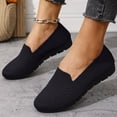 thumbnail image 2 of oqasdz Women's Casual Shoes Breathable Knit Solid Color Slip On Shoes with Soft Sole Lightweight Comfort Walking Loafers Versatile Summer Outdoor, 2 of 7