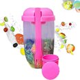 thumbnail image 2 of Portable Salad Cup with Fork Fresh Salad Container Bottle Vegetable Fruit Breakfast Lunch Carry To Go for Work Travel Picnic pink, 2 of 6