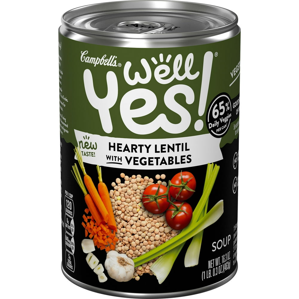 Campbell's Well Yes! Hearty Lentil with Vegetables Soup, 16.3 Ounce Can