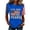 Blue, variant on Women's 250th Anniversary USA Shirt Independence Day Top 4th of July Shirts America 250 Merchandise Crew Neck Flag Graphic Tee