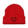 thumbnail image 2 of Unisex Knitted Hat with Love Embroidery Warm and Fashionable Woolen Hat, 2 of 4