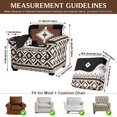 thumbnail image 7 of FKELYI 2 Piece Stretch Couch Cover with Separate Cushion Cover Non Slip Anti-Dust Armchair Slipcover Aztec Tribal Geometric Print Furniture Protector for Living Room, 7 of 7