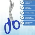 thumbnail image 4 of 24/Pack Royal Blue Handle Trauma Shears 7.25" Stainless Steel Scissors for Paramedics, EMT, Nurses, Firefighters + More, 4 of 8