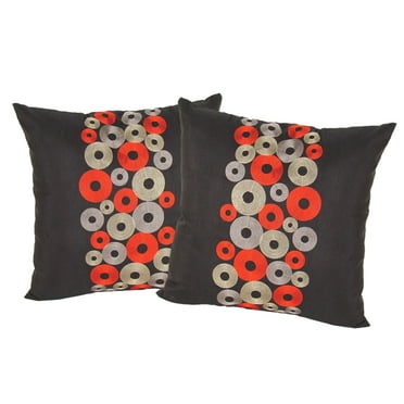Wayborn 2 Pieces Circles Decorative Pillow 16″X16″