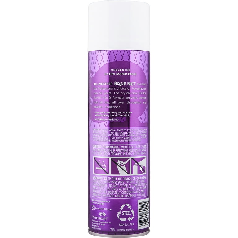 Aqua Net Hair Spray Extra Super Hold, Unscented, 11 oz, 3 Pack 