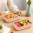 thumbnail image 5 of Lunch Box 700ml Plastic 480ml Stainless Steel Bento Container Leak Proof Food Storage Divided Compartments Picnic Box, 5 of 5