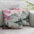 thumbnail image 3 of Awypu Japanese Watercolor Spring Pillow case, Mount Fuji with Cherry Blossoms Sakura Flower Decorative Pillow Case Cushion Cover Home Sofa Decor Pillow Cover, 3 of 5