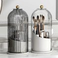 thumbnail image 4 of Makeup Brush Holder Organizer With Lid, 360 Rotating Clear Dustproof Makeup Brushes Organizer For Desktop, 4 of 4