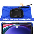 thumbnail image 5 of For Samsung Galaxy Tab S10 Plus/S9+/S9 FE+ Plus 12.4 inch Case, 360 Rotatable Handle Stand, Shoulder Strap, Drop-Proof Design, Blue, 5 of 7
