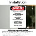 thumbnail image 3 of Pressure Washer Procedures Inspect OSHA Danger Vinyl Decal Label 24 Inch x 18 Inch - 10 Pack, 3 of 6