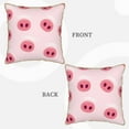 thumbnail image 3 of Kll Cute Pig Nose Decorative Throw Pillow Covers Velvet Soft For Couch Sofa Bedroom Living Room Outdoor -18"X18", 3 of 8